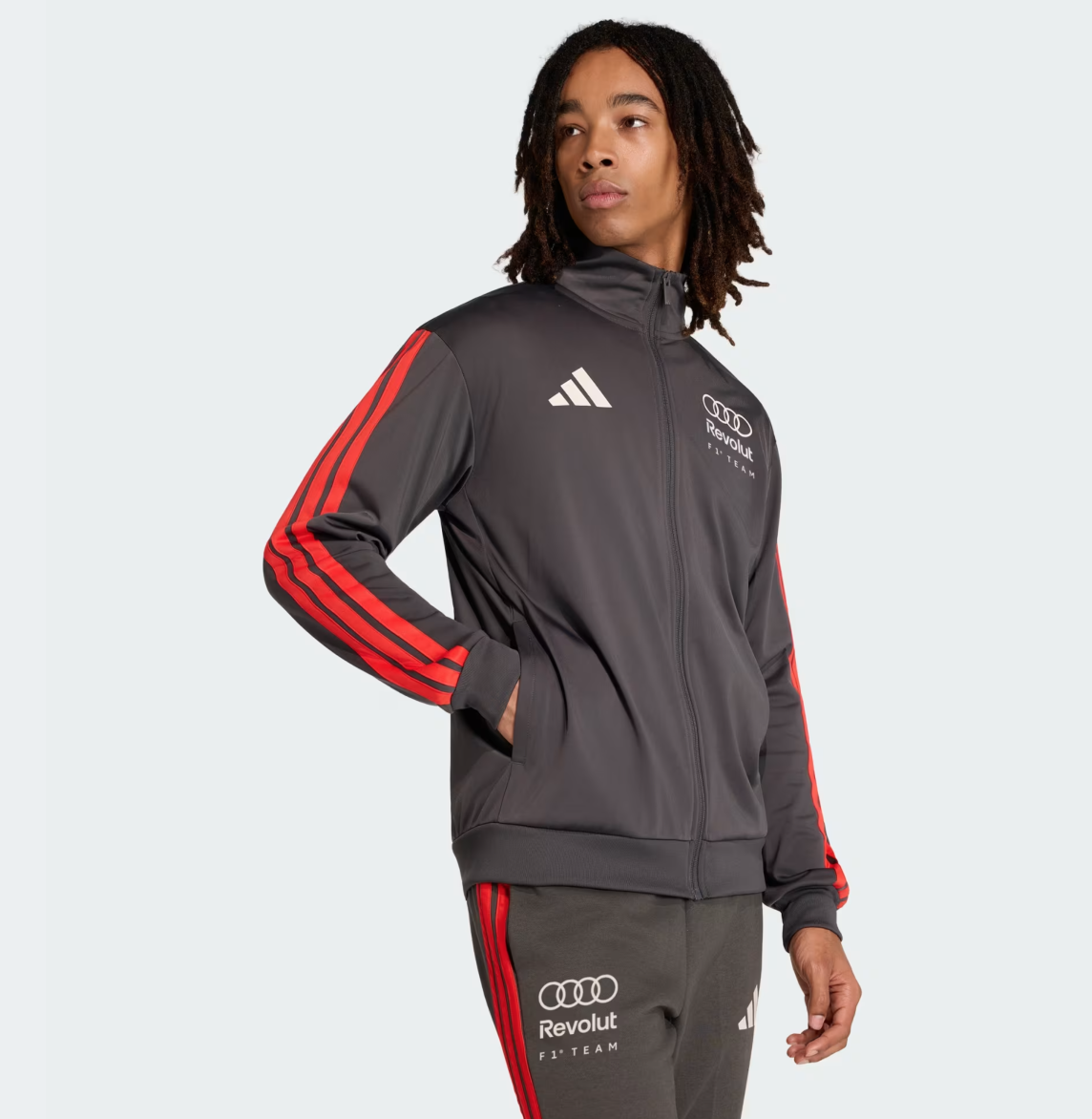 AUDI REVOLUT F1 ADIDAS DNA TRACK TOP FULL-ZIP JACKET UTILITY BLACK - Imagen 5