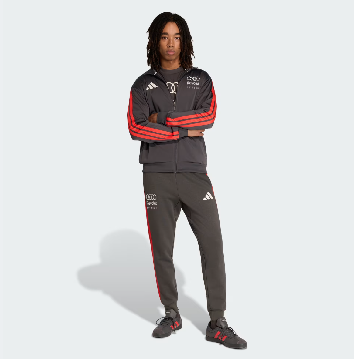 AUDI REVOLUT F1 ADIDAS DNA TRACK TOP FULL-ZIP JACKET UTILITY BLACK - Imagen 3