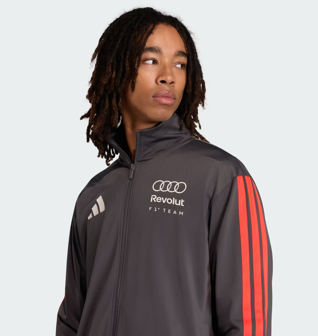AUDI REVOLUT F1 ADIDAS DNA TRACK TOP FULL-ZIP JACKET UTILITY BLACK