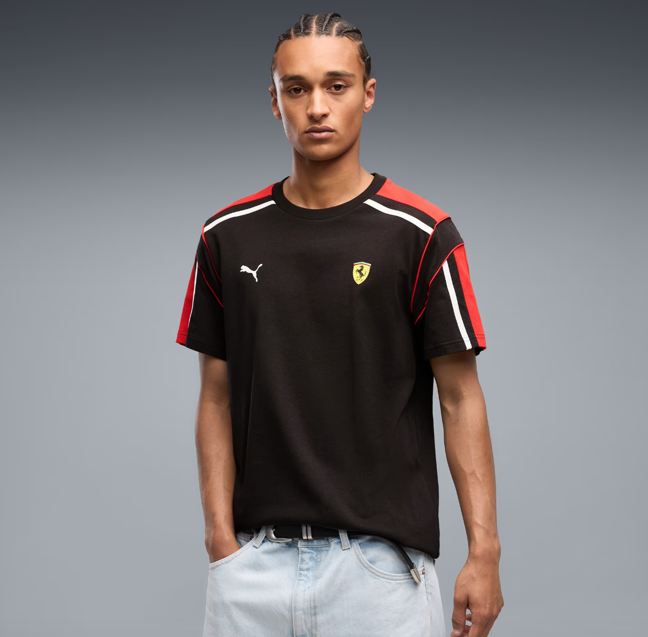 FERRARI MT7 TEE BLACK