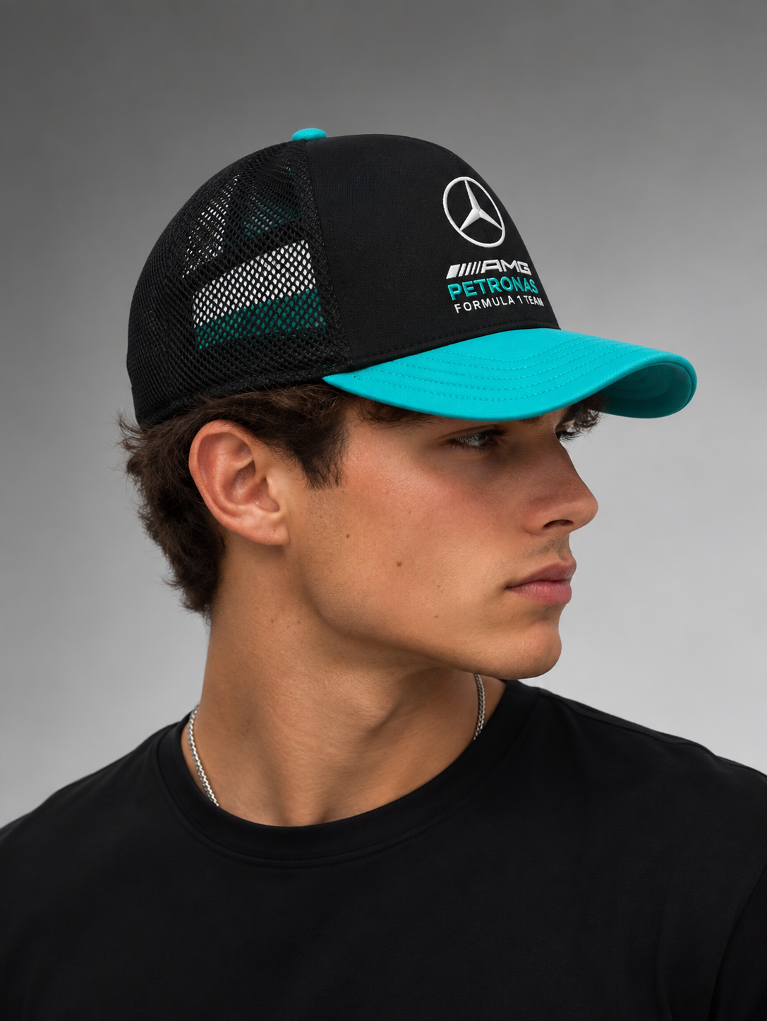 MAPF1 ADIDAS DNA TRUCKER CAP BLACK/MINT RUSH
