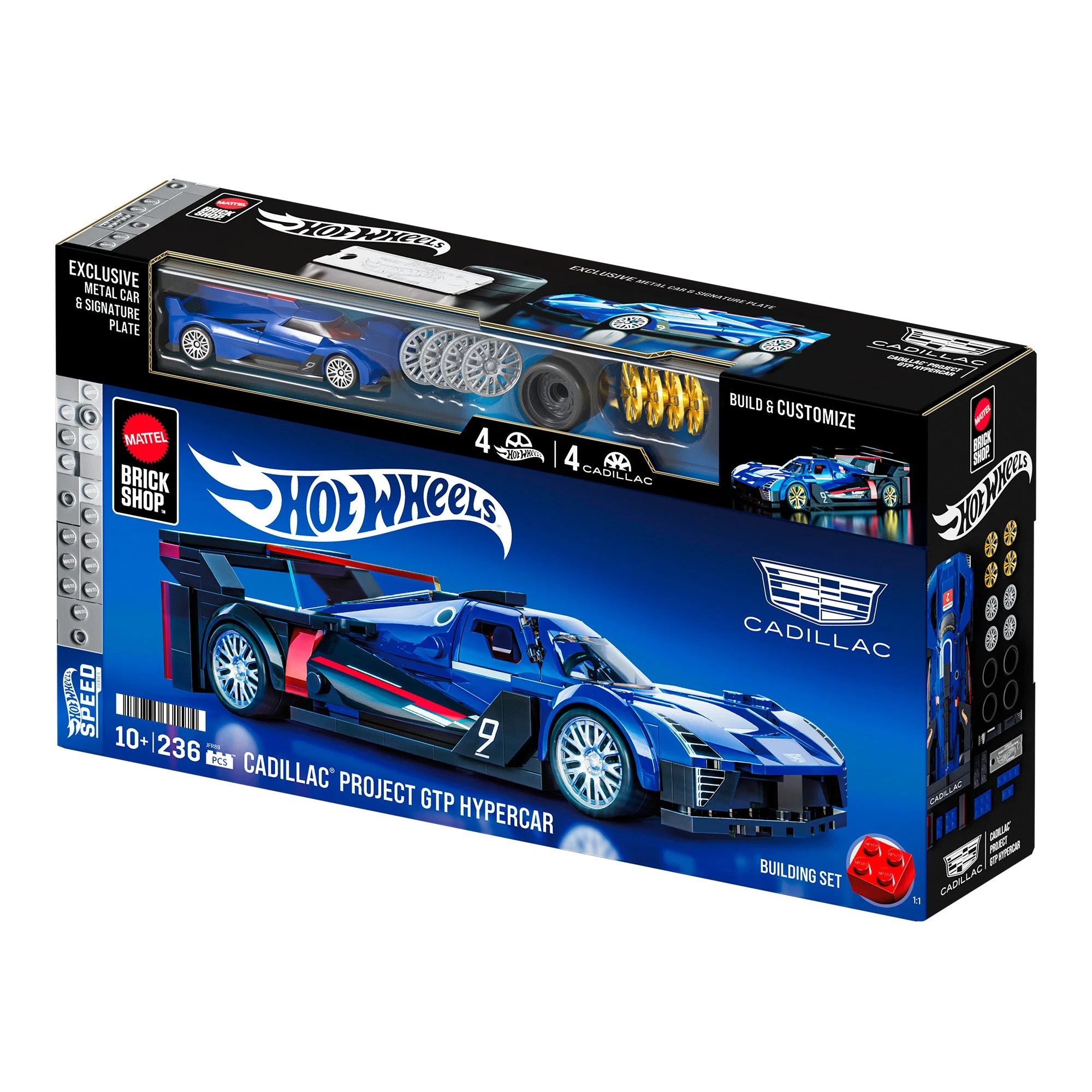 Mattel Brick Shop Hot Wheels Cadillac Project GTP Hypercar Building Set