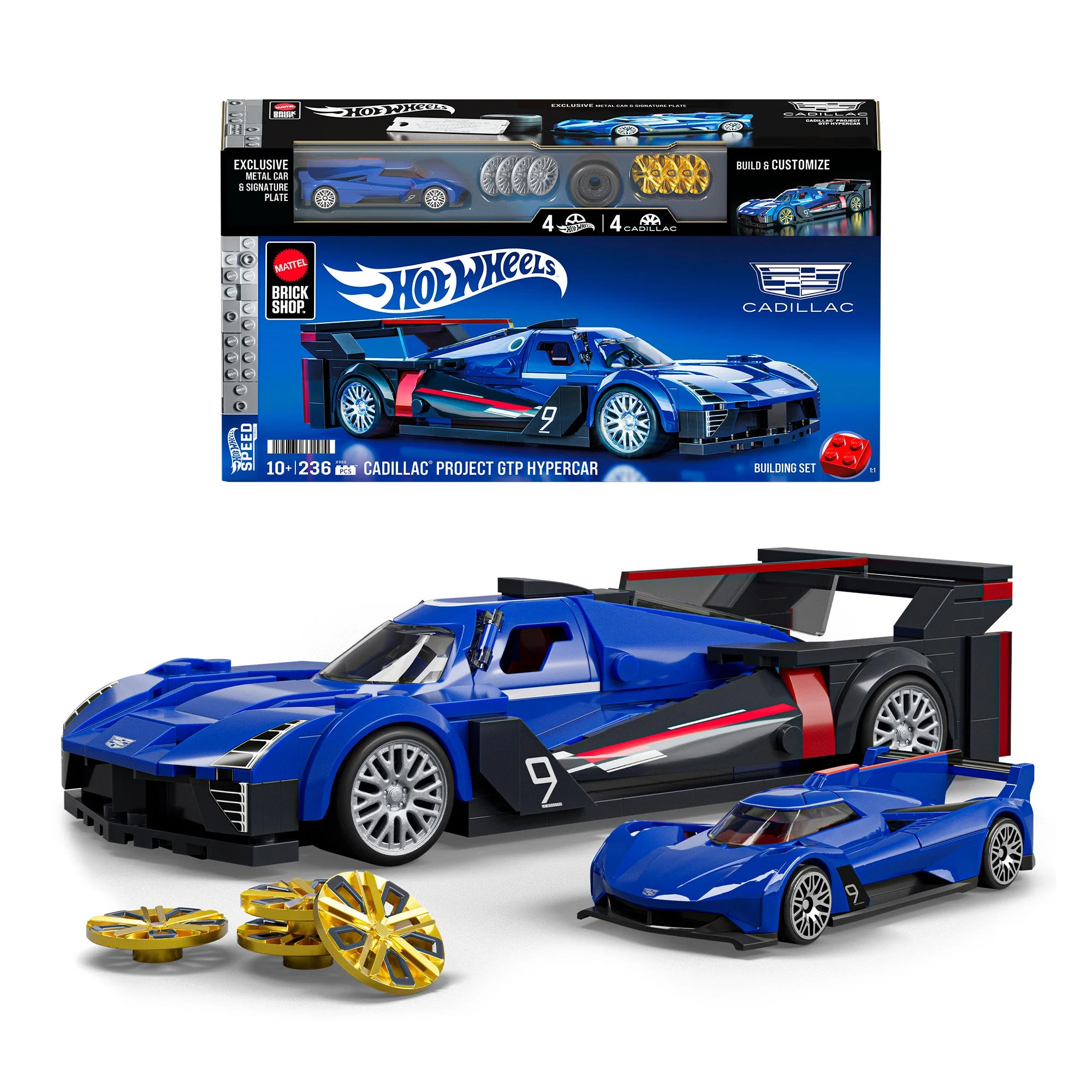 Mattel Brick Shop Hot Wheels Cadillac Project GTP Hypercar Building Set - Imagen 6