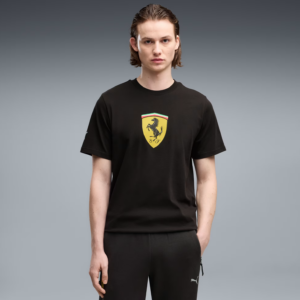 FERRARI COLORED BIG SHIELD TEE BLACK