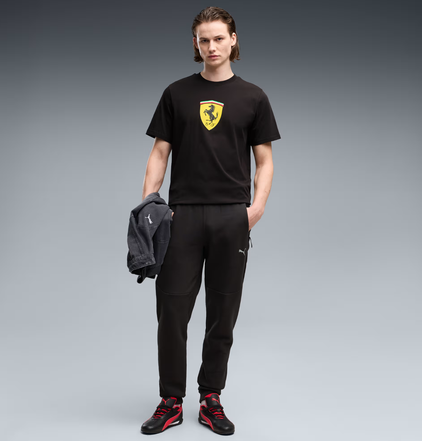 FERRARI COLORED BIG SHIELD TEE BLACK - Imagen 4