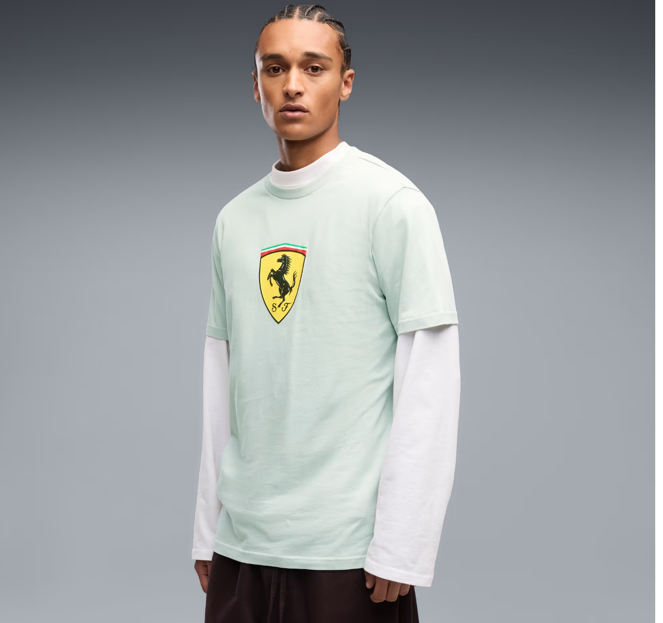 FERRARI COLORED SHIELD TEE CREME DE MINT - Imagen 2