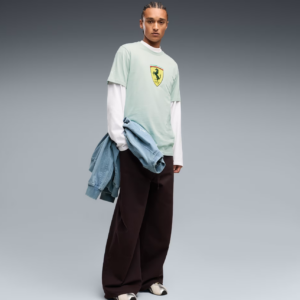 FERRARI COLORED SHIELD TEE CREME DE MINT