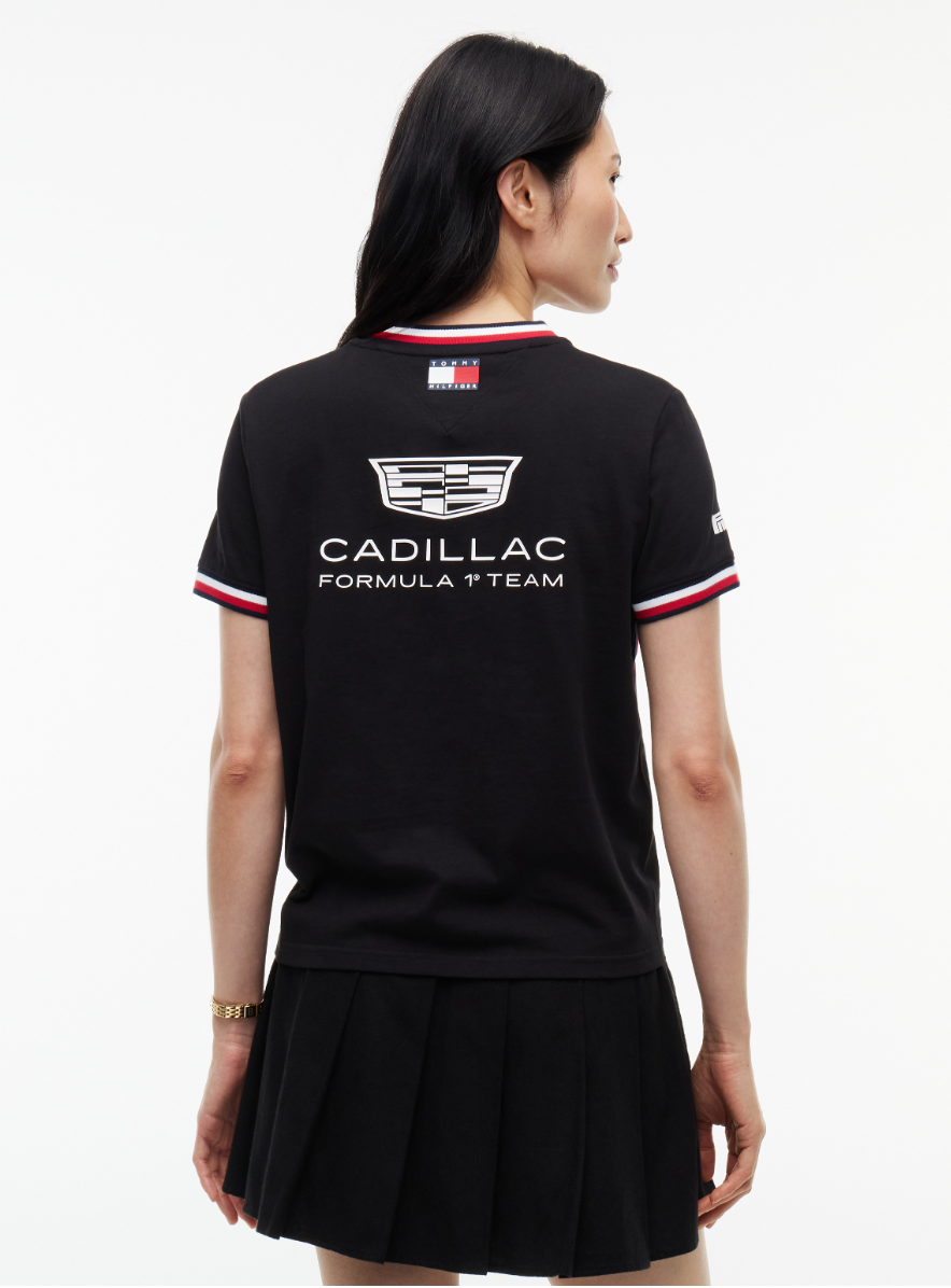 CADILAC F1 TEAM TOMMY HILFILGER TEE WOMENS BLACK 2026 - Imagen 2