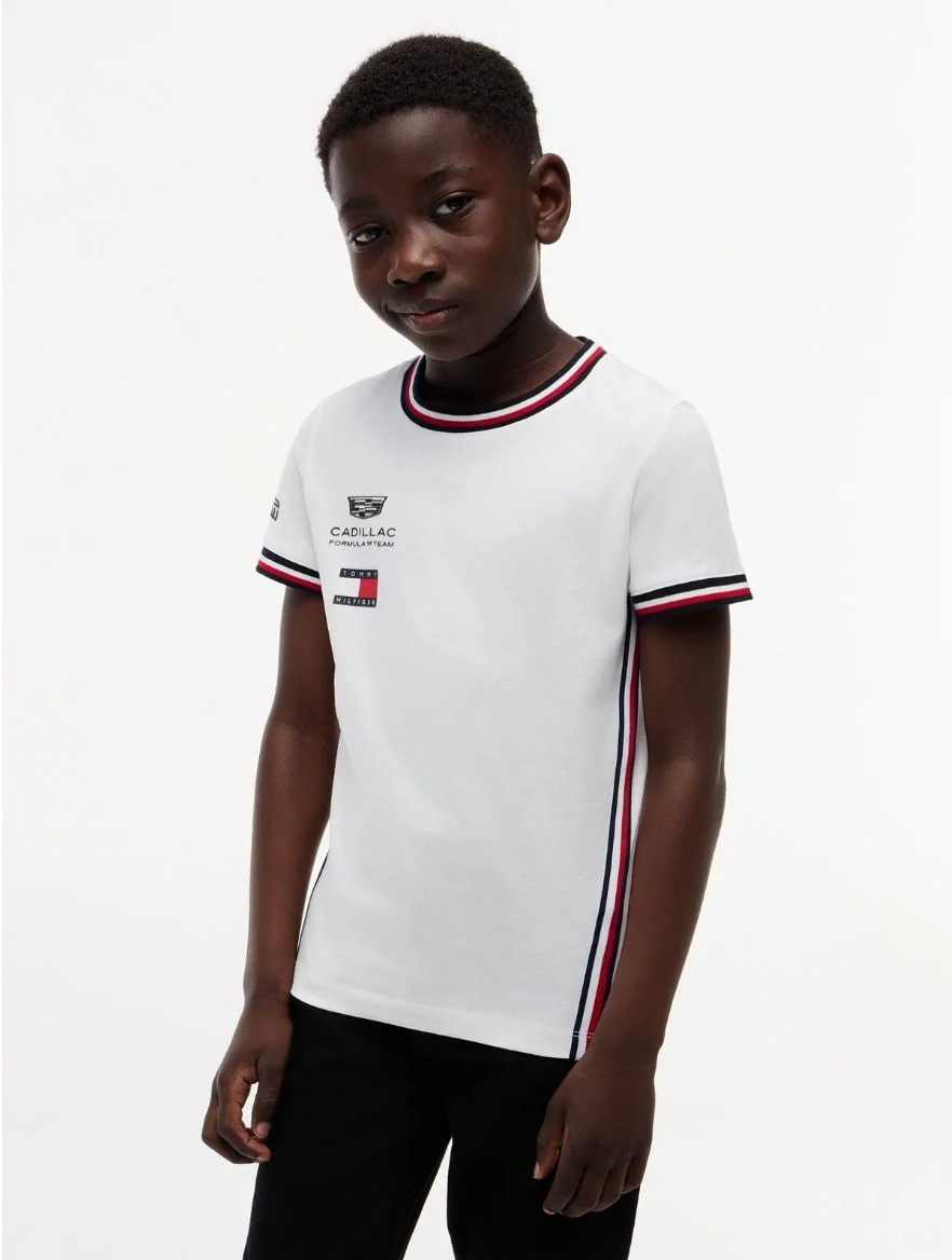 CADILAC F1 TEAM TOMMY HILFILGER TEE KIDS WHITE 2026 - Imagen 9