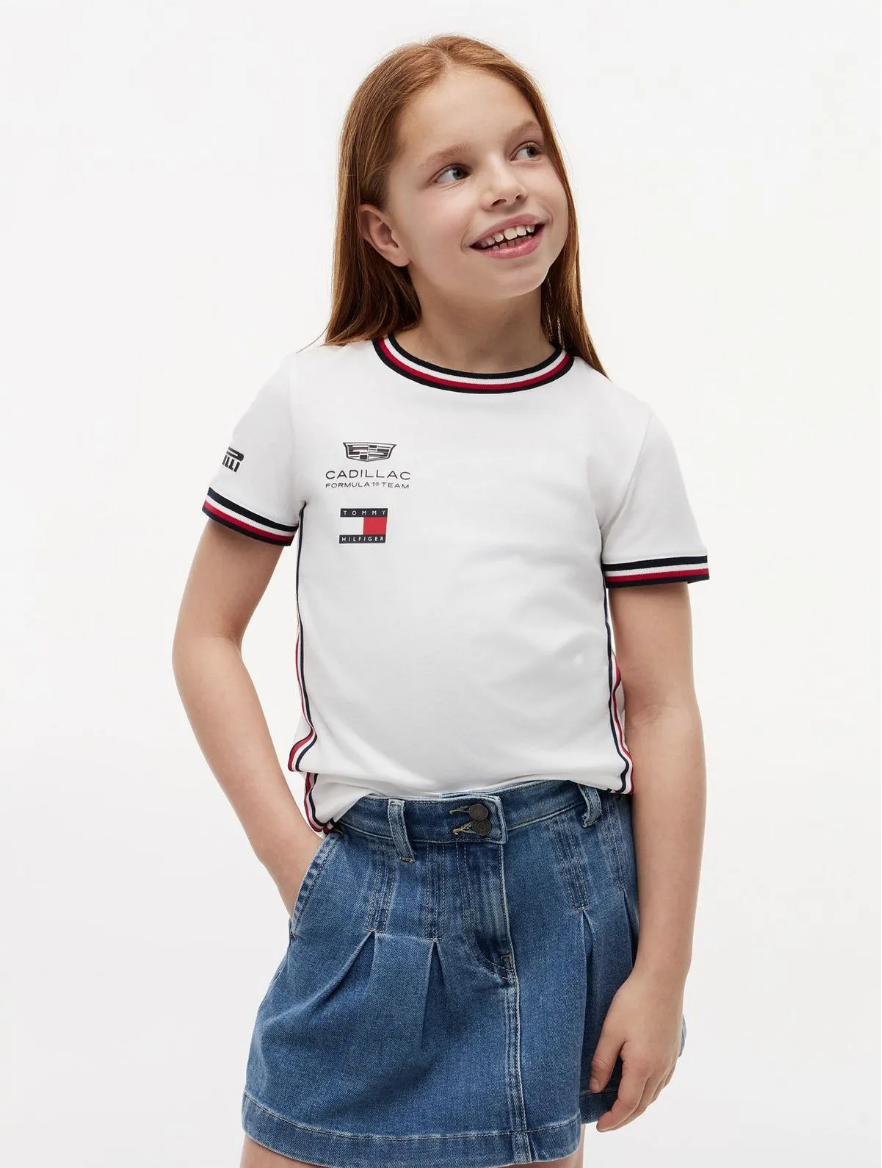 CADILAC F1 TEAM TOMMY HILFILGER TEE KIDS WHITE 2026 - Imagen 8