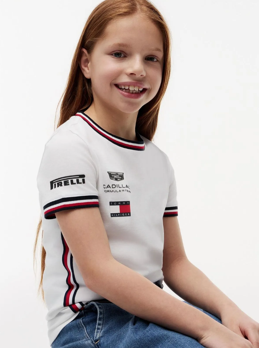 CADILAC F1 TEAM TOMMY HILFILGER TEE KIDS WHITE 2026 - Imagen 6
