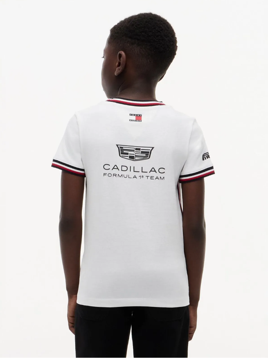 CADILAC F1 TEAM TOMMY HILFILGER TEE KIDS WHITE 2026 - Imagen 4