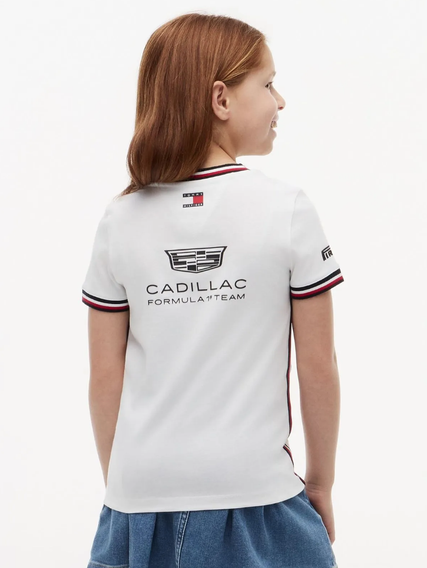 CADILAC F1 TEAM TOMMY HILFILGER TEE KIDS WHITE 2026 - Imagen 3