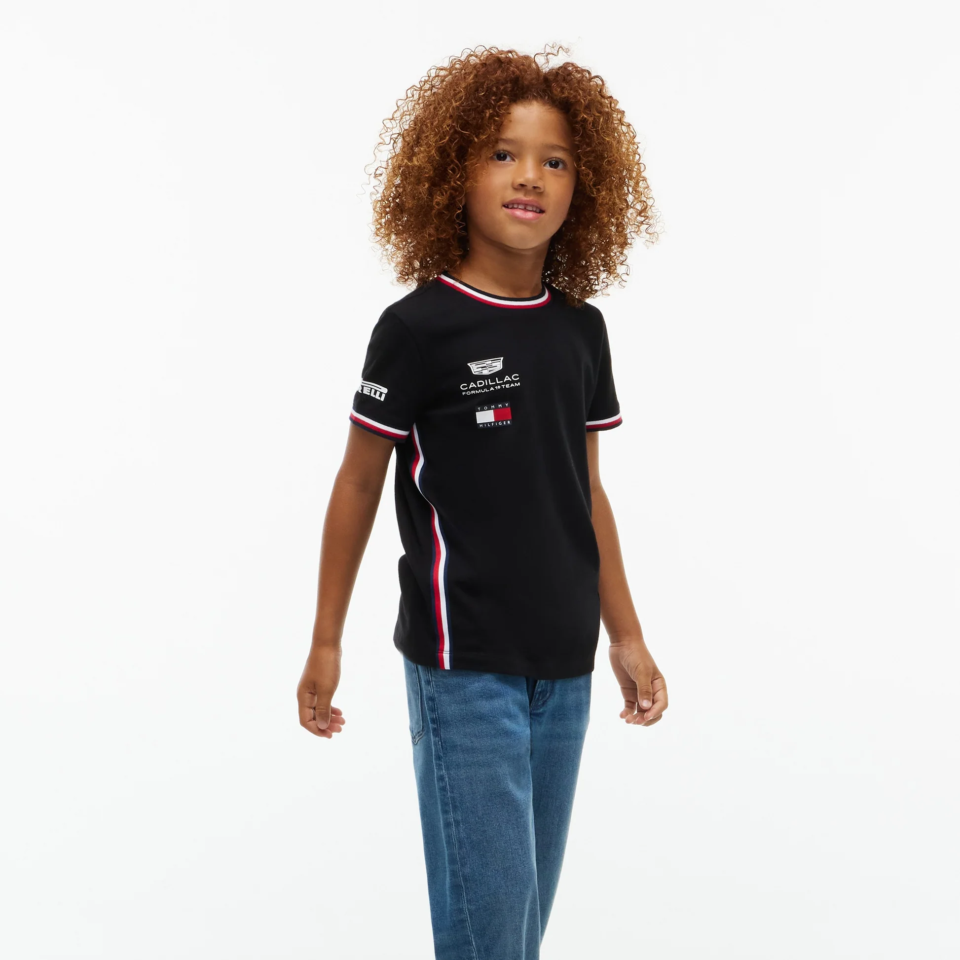 CADILAC F1 TEAM TOMMY HILFILGER TEE KIDS BLACK 2026 - Imagen 2