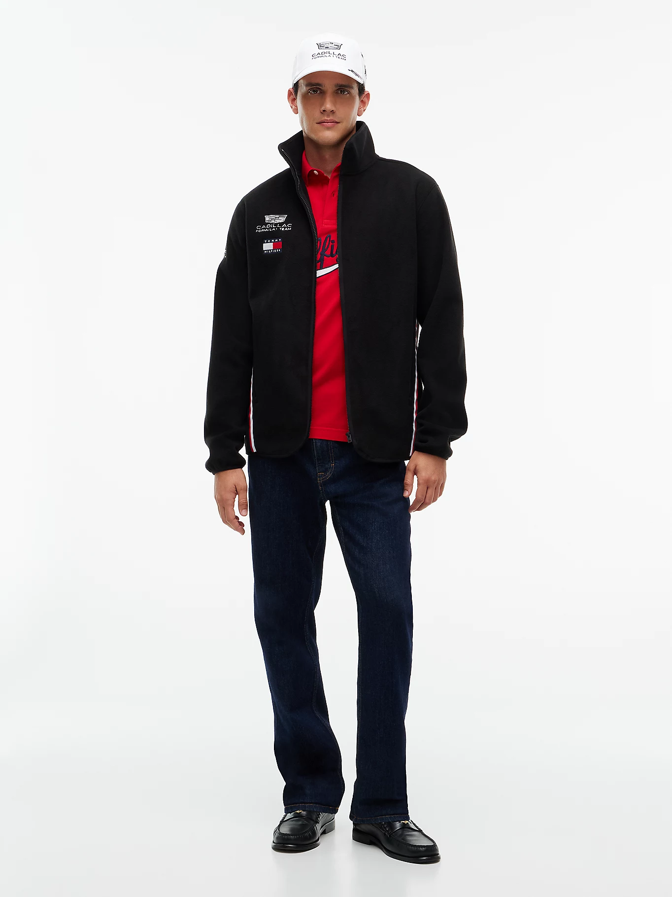 CADILAC F1 TEAM TOMMY HILFILGER FLEECE JACKET MENS BLACK 2026 - Imagen 5