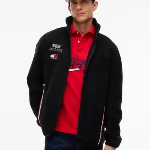 CADILAC F1 TEAM TOMMY HILFILGER FLEECE JACKET MENS BLACK 2026