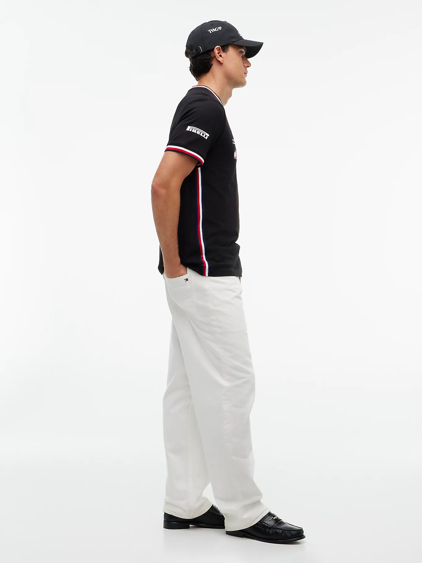 CADILAC F1 TEAM TOMMY HILFILGER CHECO #11 TEE MENS BLACK 2026 - Imagen 2