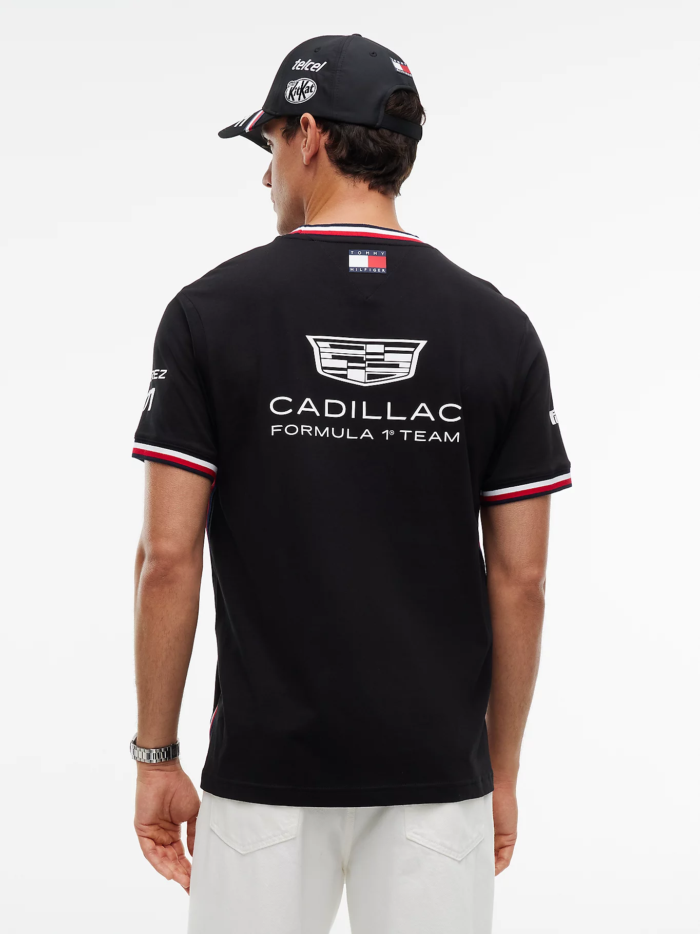 CADILAC F1 TEAM TOMMY HILFILGER CHECO #11 TEE MENS BLACK 2026 - Imagen 3