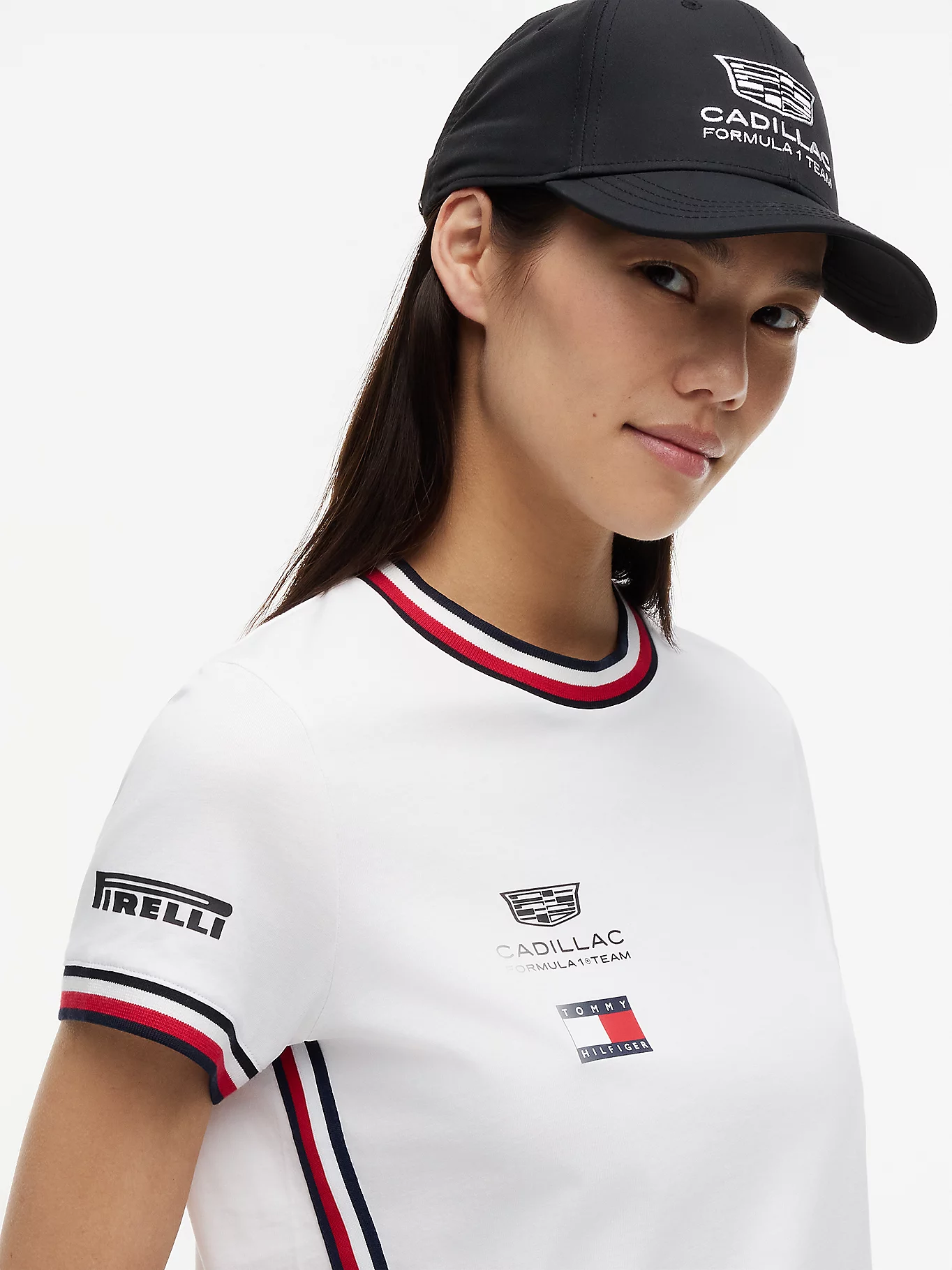 CADILAC F1 TEAM TOMMY HILFILGER TEE WOMENS WHITE - Imagen 6