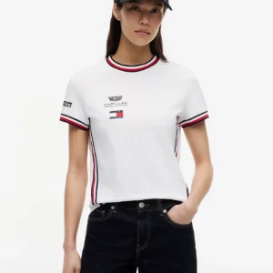 CADILAC F1 TEAM TOMMY HILFILGER TEE WOMENS WHITE